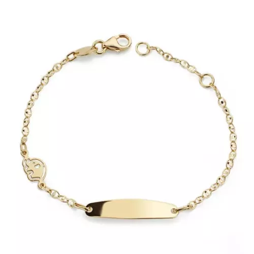 18K PULSERA ESCLAVA ORO AMARILLO ELEFANTE 14CM 1