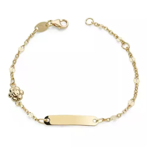 18K PULSERA ESCLAVA ORO AMARILLO MOTIVO SOL 14CM 1