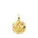 18K MEDALLA ORO AMARILLO NUEVO BAUTISMO TALLADA 16 MM 1
