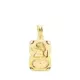 18K MEDALLA ORO AMARILLO RECTANGULO ANGELITO BURLON CON RELOJ TALLADA 19X11 MM 1