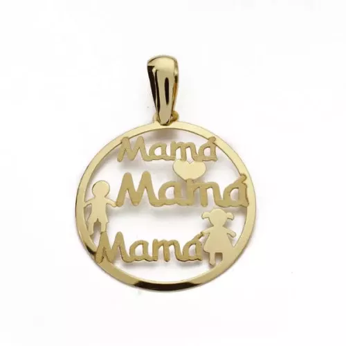 9K COLGANTE ORO AMARILLO MADRE 20 MM 0