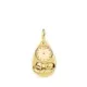 18K MEDALLA ORO AMARILLO GOTA NIÑO DE LA HORA CON RELOJ BRILLO Y MATE 19X11 MM 1