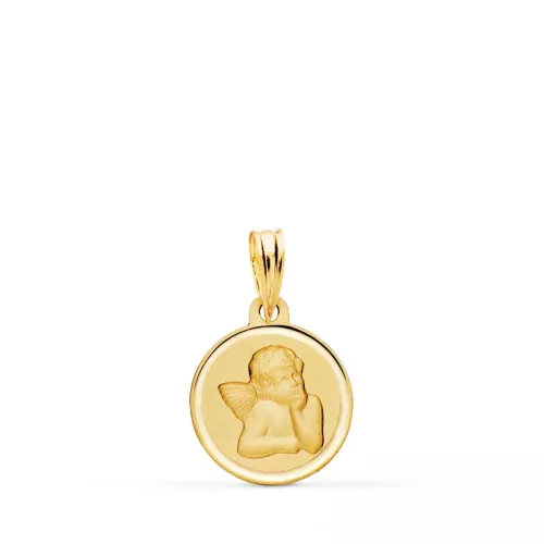 18K MEDALLA ORO AMARILLO ANGEL BURLON BISEL 12MM. 0