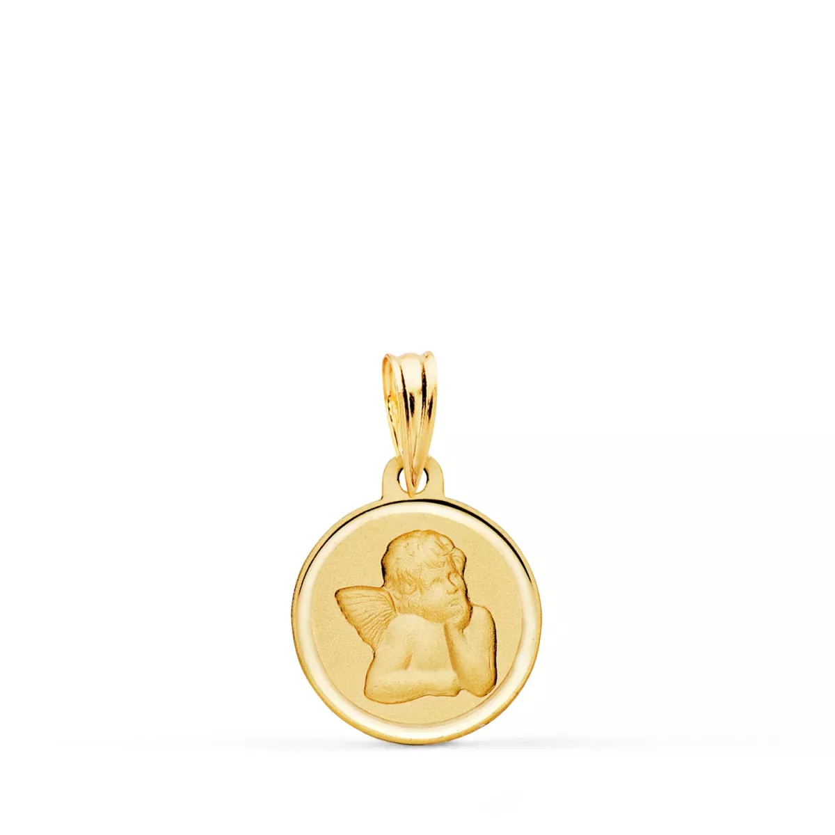 18K MEDALLA ORO AMARILLO ANGEL BURLON BISEL 12MM. 0