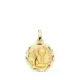18K MEDALLA ORO AMARILLO TALLADA ANGEL " YO TE GUARDARE " 16 MM 1