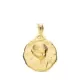 18K MEDALLA ORO AMARILLO ANGEL NIÑO DE LA FLOR 17 MM 2