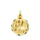 18K MEDALLA ORO AMARILLO ANGEL DE LA GUARDA CON NIÑO TALLADA 16 MM 1