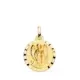 18K MEDALLA ORO AMARILLO ANGEL DE LA GUARDA BORDE TALLADO 18 MM 2