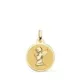 18K MEDALLA ORO AMARILLO ANGELITO REZANDO BRILLO 16 MM 1