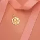 18K MEDALLA ORO AMARILLO ANGEL BURLON CON PALOMA BISEL 16 MM 1,85gr