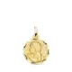 18K MEDALLA ORO AMARILLO ANGEL " NIÑO PIADOSO " REZANDO TALLADO 16 MM 1