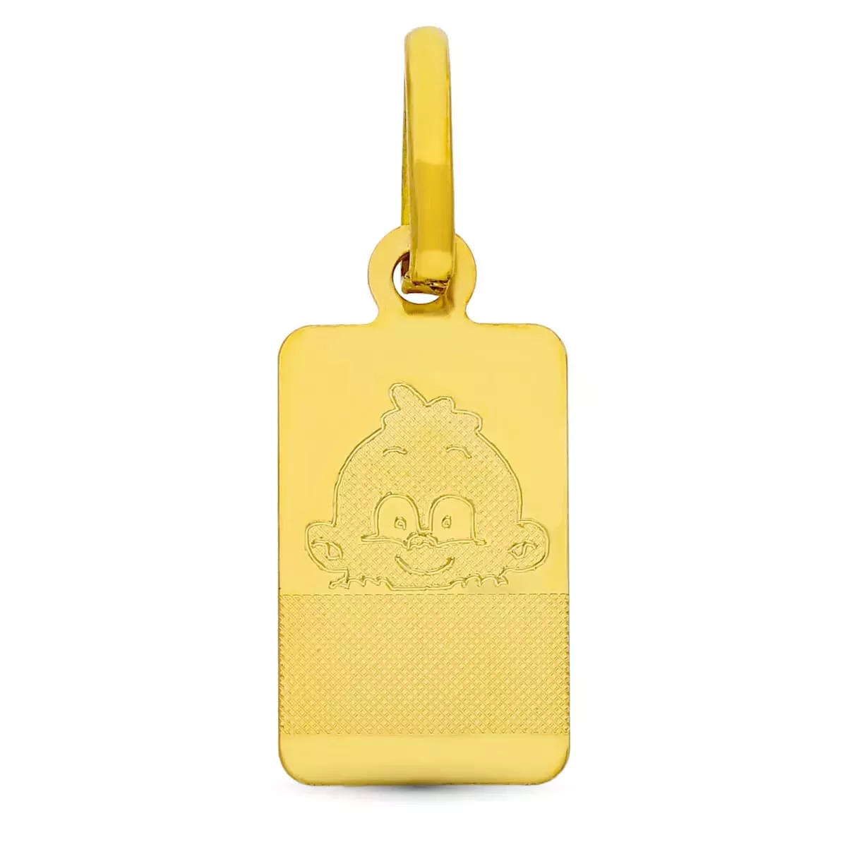 18K PLACA CHAPA ORO AMARILLO BEBE 16X8 MM 0