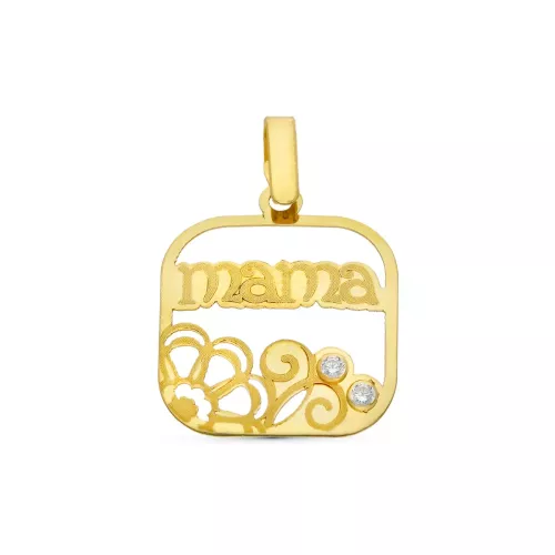 9K COLGANTE ORO AMARILLO MADRE. 21X18 MM 0