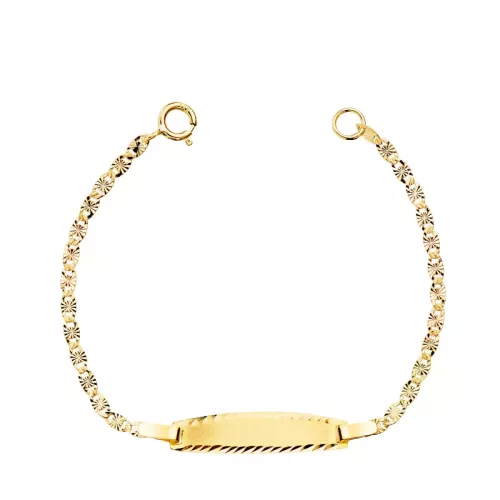 18K ESCLAVA ORO AMARILLO TALLADO MACIZO 1