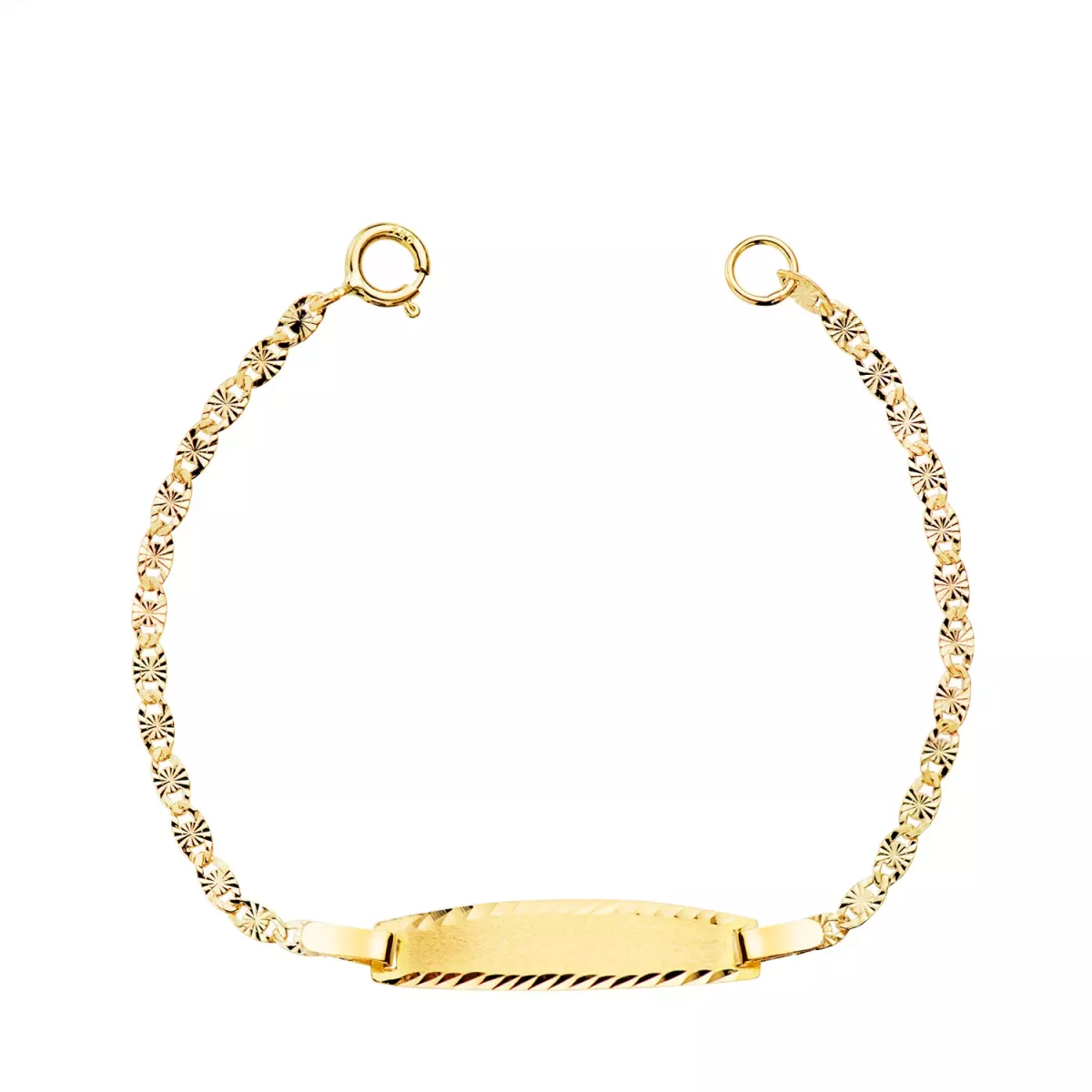 18K ESCLAVA ORO AMARILLO TALLADO MACIZO 1