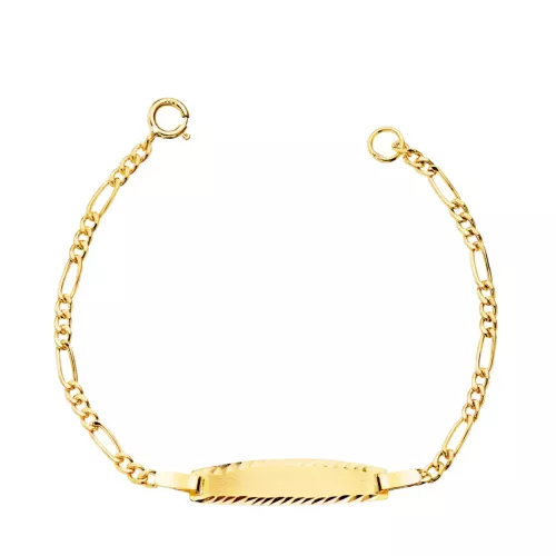 18K ESCLAVA ORO AMARILLO CARTIER 3X1 HUECA. ANCHO: 1.5MM. PLACA CHAPA: 19X4MM. LARGO 12CM 0