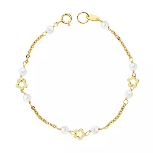 18K PULSERA ORO AMARILLO PERLAS 3