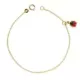 18K PULSERA ORO AMARILLO NIÑA MARIQUITA ESMALTE 14CM 1