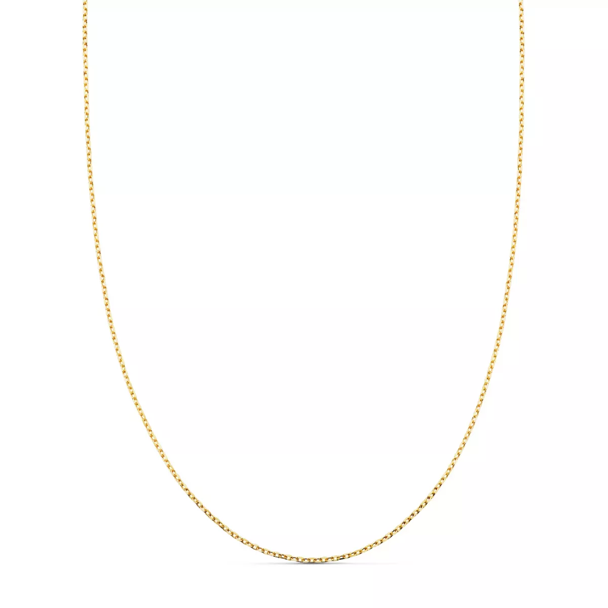18K CADENA ORO AMARILLO FORZADA MACIZA ANCHO: 0.75 MM LARGO: 40CM 1