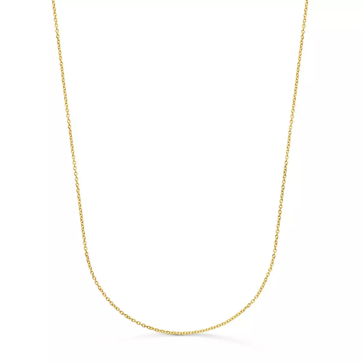 18K CADENA ORO AMARILLO ROLO MACIZA ANCHO: 1MM LARGO: 45CM 1