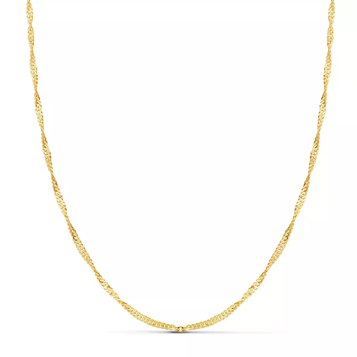 18K CADENA ORO AMARILLO SINGAPUR HUECA 1.7 MM 50CM 1