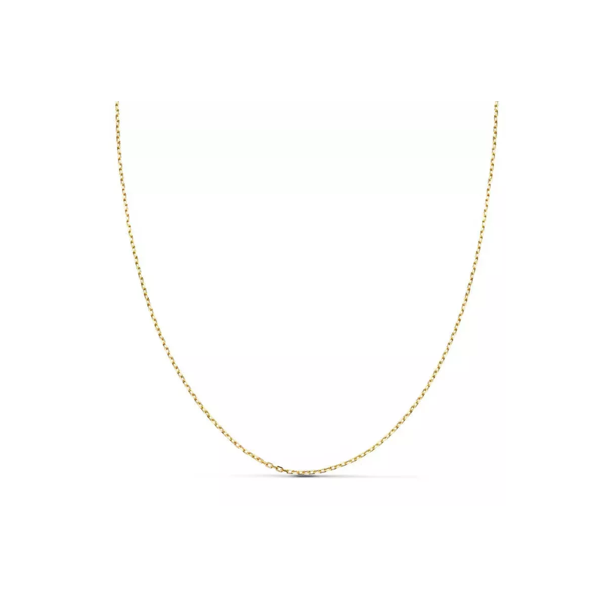 18K CADENA ORO AMARILLO MACIZA FORZADA 45CM 0.06 MM 1