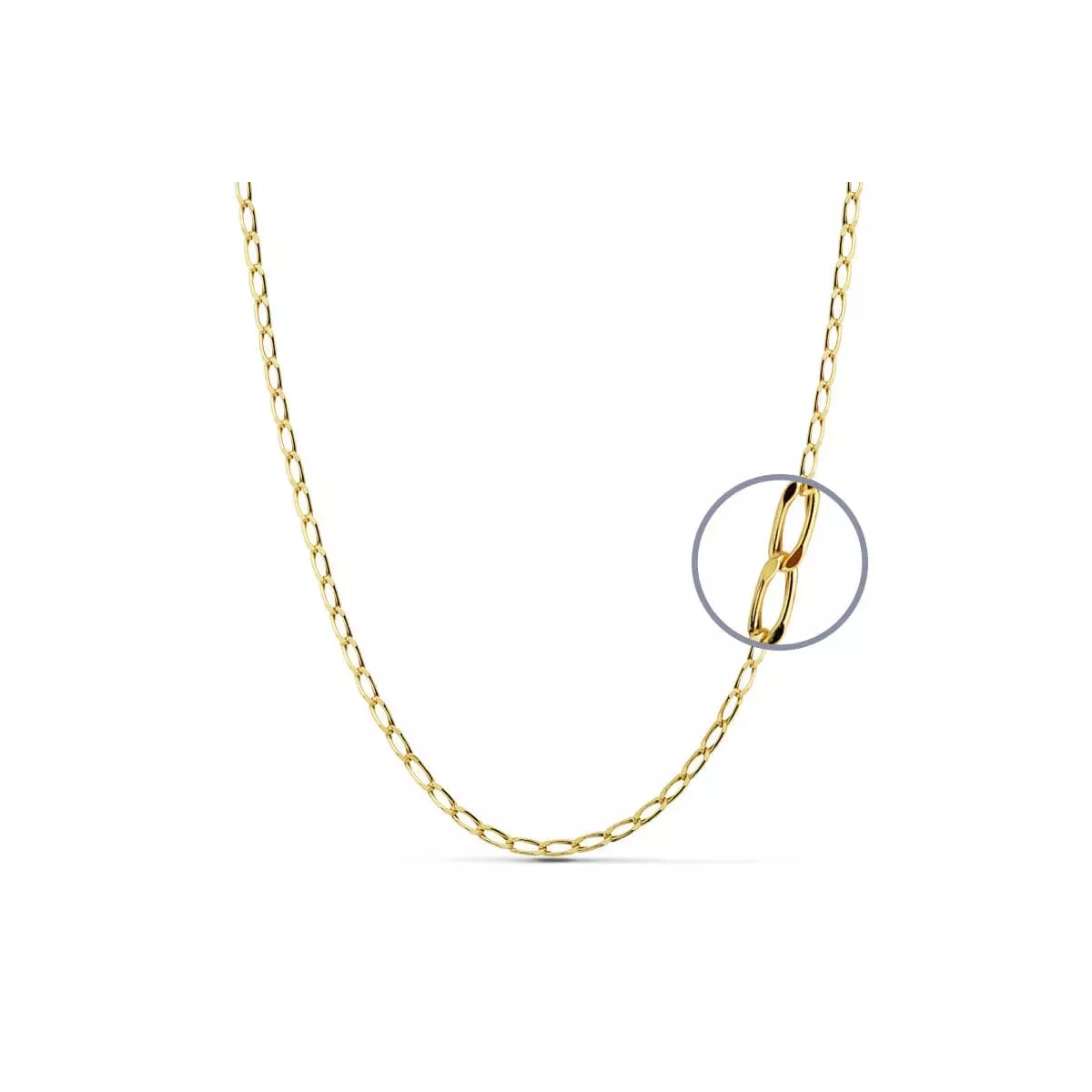 18K CADENA ORO AMARILLO BILBAO 45CM HUECA 2 MM 1