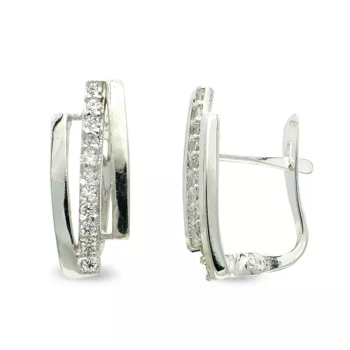 9K PENDIENTES CIRCONITA ORO BLANCO CATALAN 15X6 MM 1