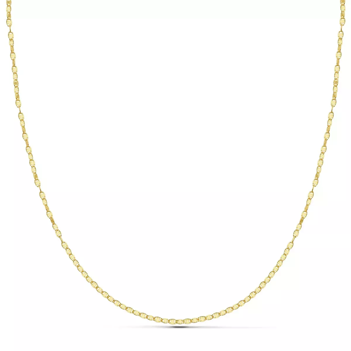 18K CADENA ORO AMARILLO MACIZA DIAMANTADA 40CM 1.5 MM 1
