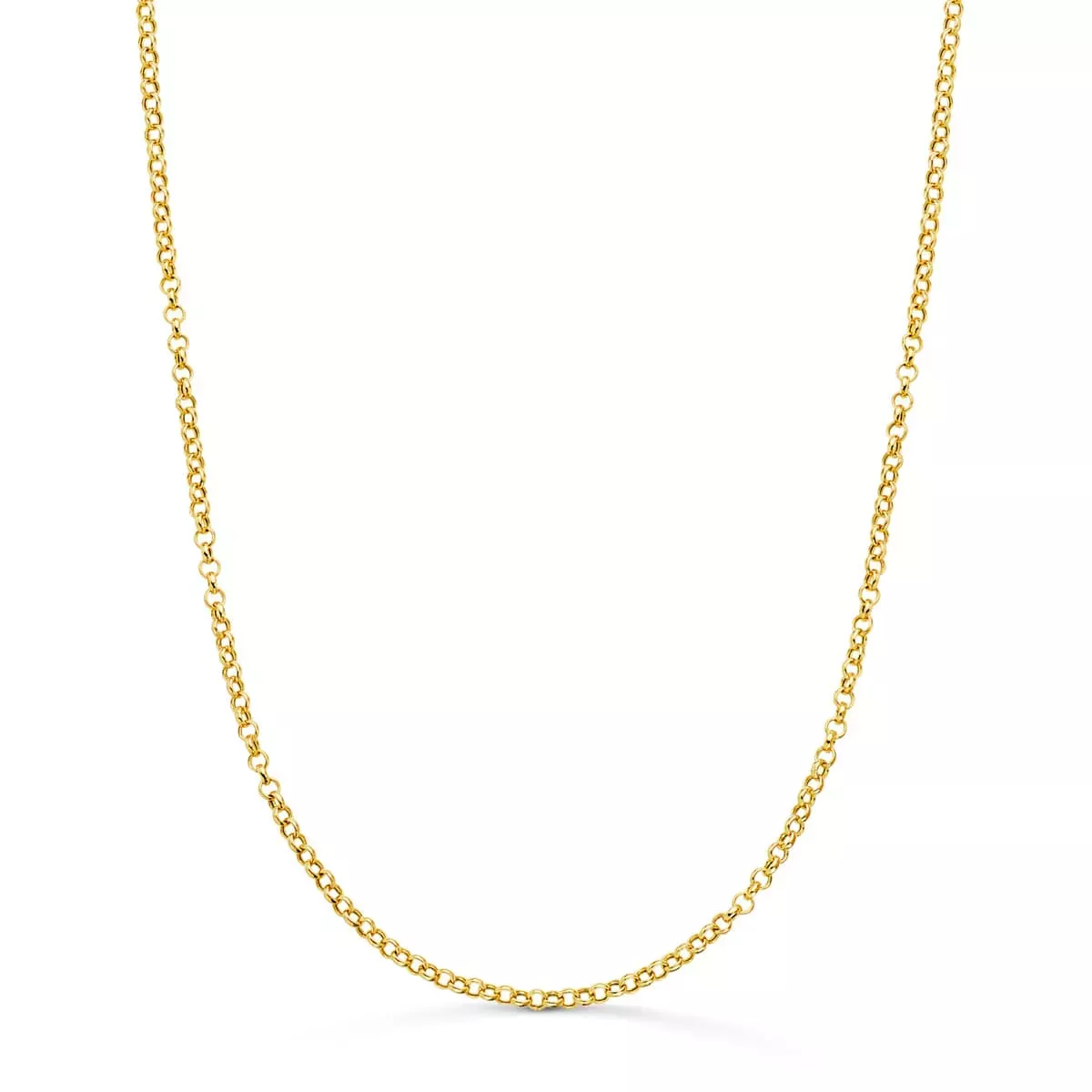 18K CADENA ORO AMARILLO ROLO HUECA ANCHO: 2MM LARGO: 50CM CIERRE REASA 2