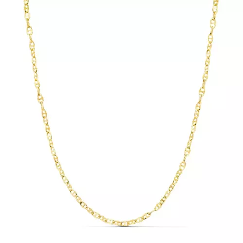 18K CADENA ORO AMARILLO ANCLA HUECA LARGO 45CM ANCHO 2 MM 2