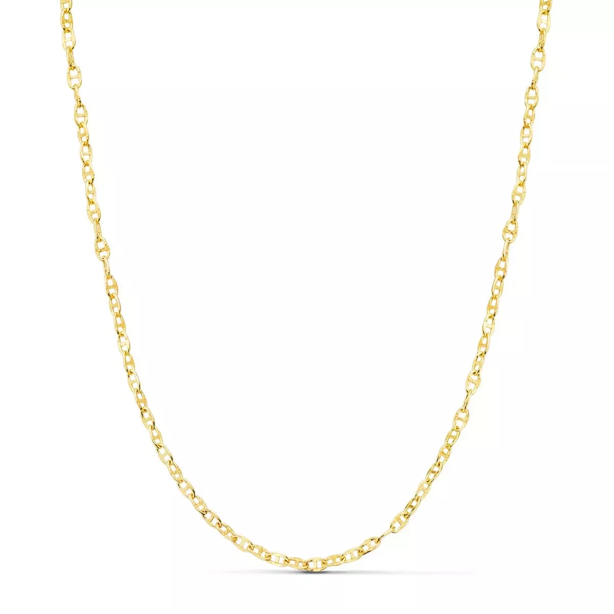18K CADENA ORO AMARILLO ANCLA HUECA LARGO 45CM ANCHO 2 MM 2