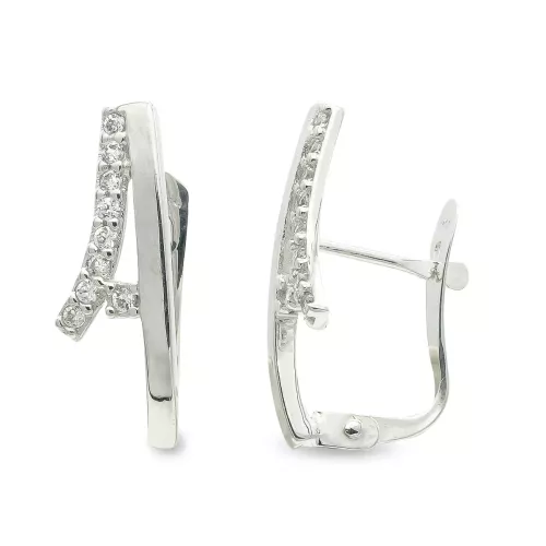 9K PENDIENTES CIRCONITA ORO BLANCO CATALAN 17X6 MM 1