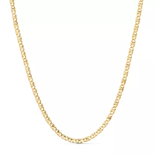 18K CADENA ORO AMARILLO CHOKER TIPO ANCLA 32-6 CM CIERRE REASA. ANCHO: 3MM 2