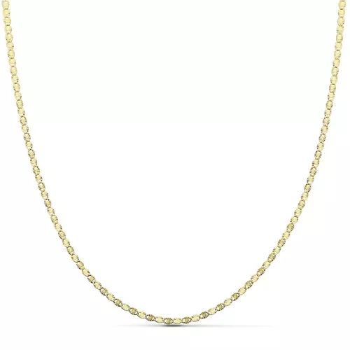 18K CADENA ORO AMARILLO MACIZA DIAMANTADA 2 MM 45CM 2