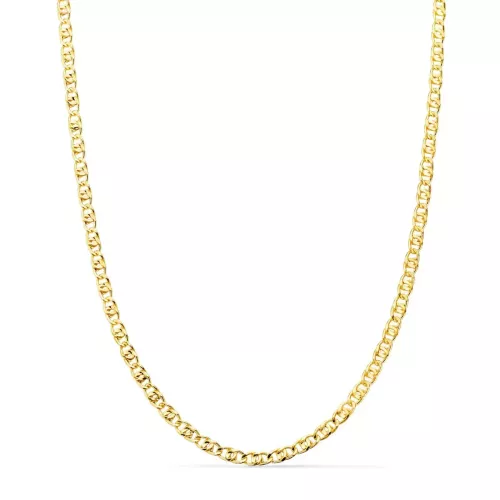18K CADENA ORO AMARILLO ANCLA HUECA LARGO 50CM ANCHO 2 MM 3
