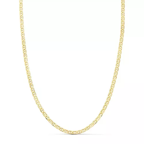 18K CADENA ORO AMARILLO ANCLA PLANA HUECA LARGO 45CM ANCHO 2 MM 3