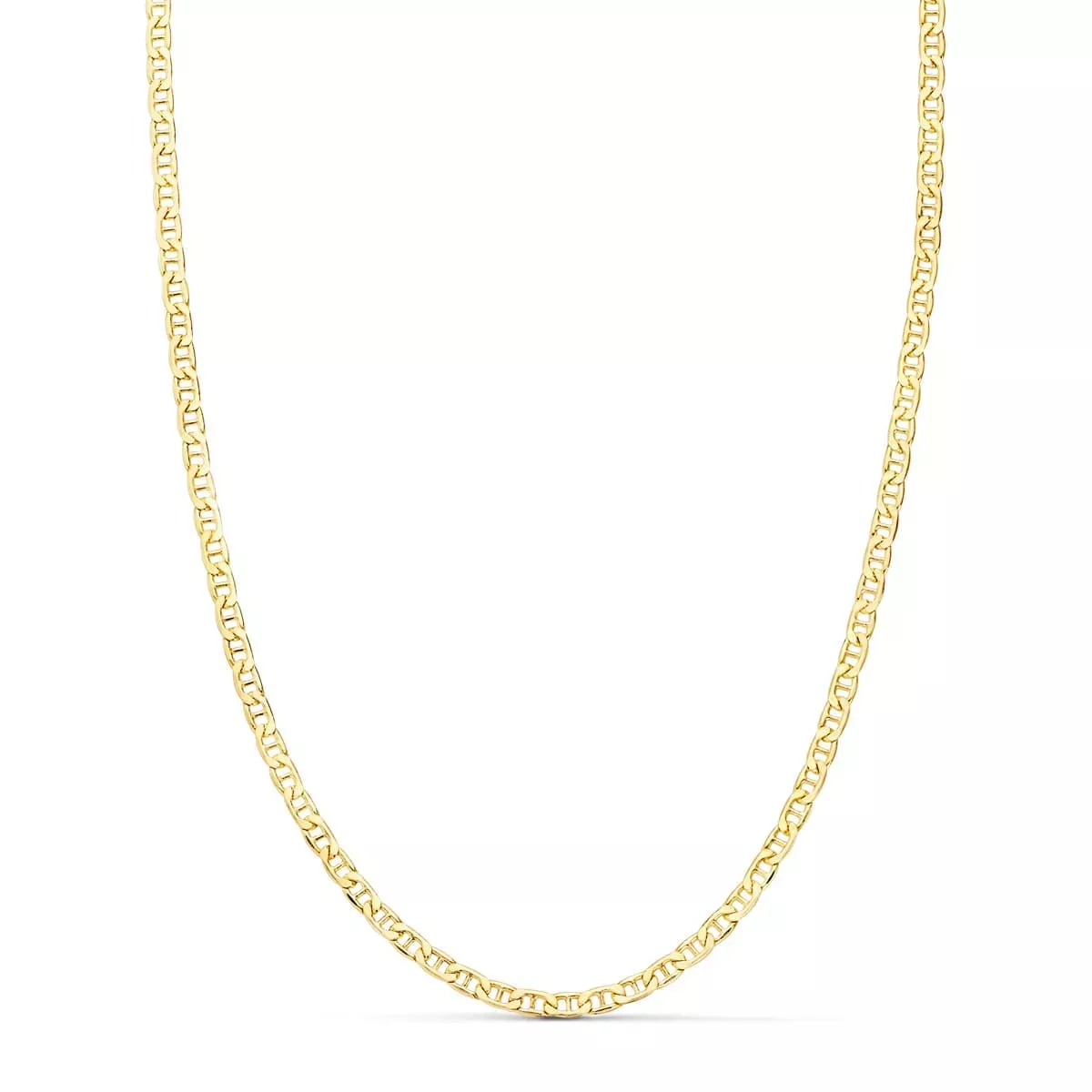 18K CADENA ORO AMARILLO ANCLA PLANA HUECA LARGO 45CM ANCHO 2 MM 3