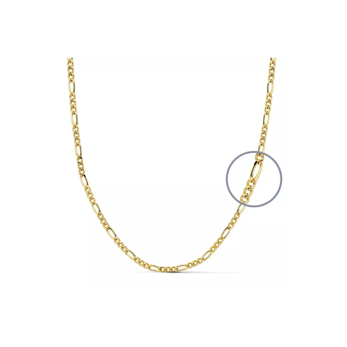 18K CADENA ORO AMARILLO CARTIER 50CM HUECA 2 MM 3