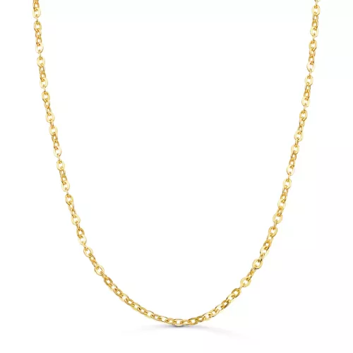 18K CADENA ORO AMARILLO FORZADA HUECA ANCHO: 2