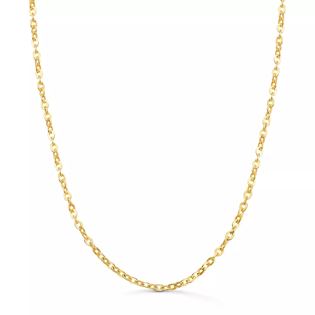 18K CADENA ORO AMARILLO FORZADA HUECA ANCHO: 2