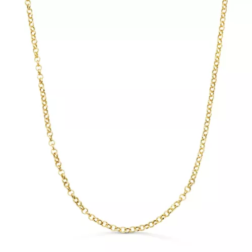 18K CADENA ORO AMARILLO ROLO HUECA LIGERA ANCHO: 2.5MM LARGO: 45CM CIERRE REASA 3