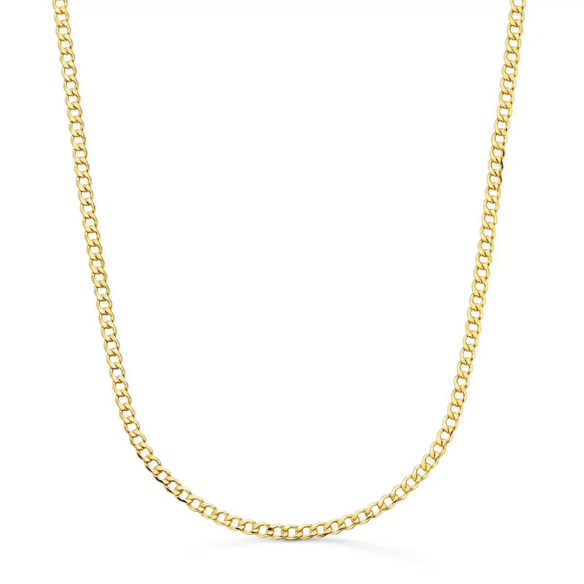 18K CADENA ORO AMARILLO BARBADA HUECA ANCHO: 2.5MM LARGO: 60CM 3