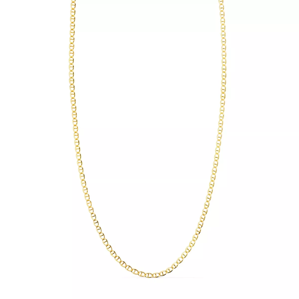 18K CADENA ORO AMARILLO ANCLA MACIZA LARGO 60CM ANCHO 1