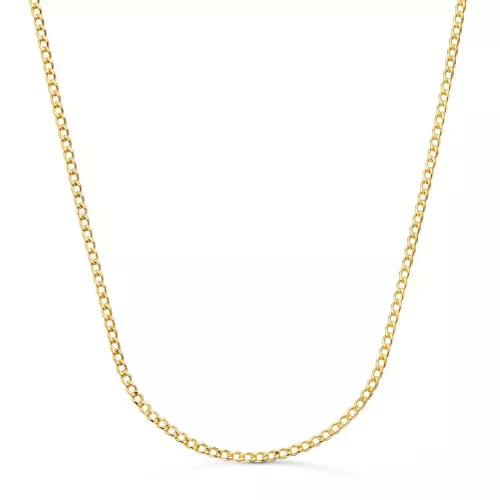 18K CADENA ORO AMARILLO BARBADA HUECA ANCHO: 2MM LARGO: 50CM 3