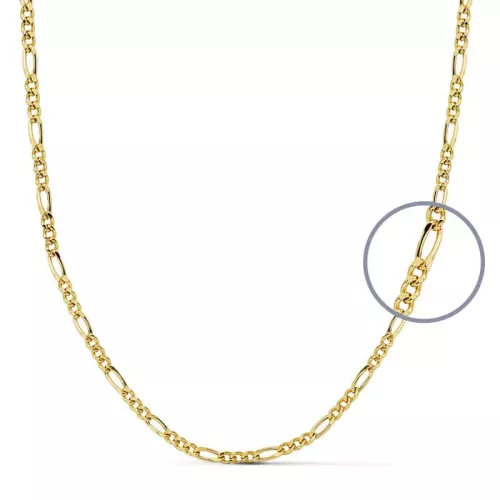 18K CADENA ORO AMARILLO CARTIER 60CM HUECA 2 MM 3