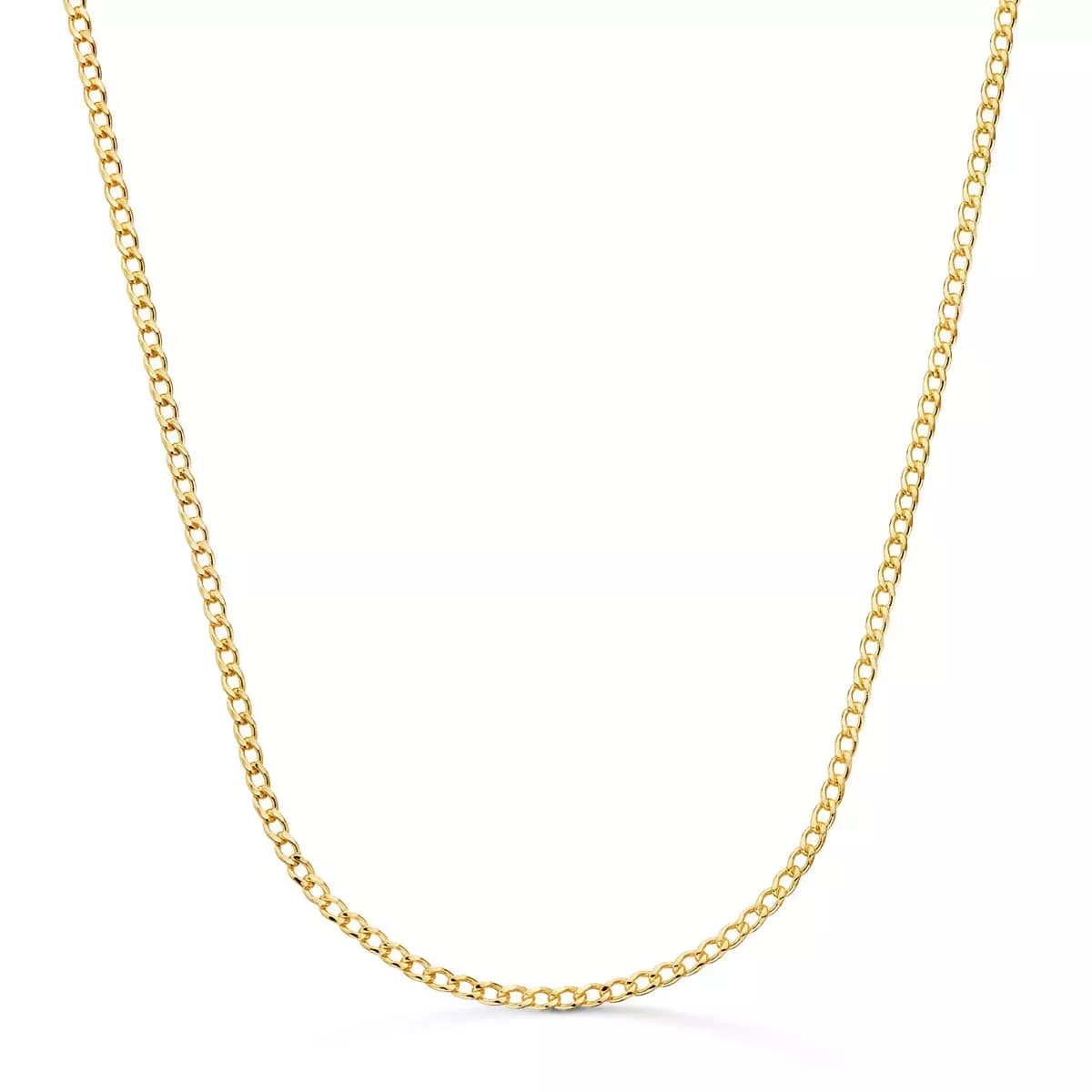 18K CADENA ORO AMARILLO BARBADA HUECA ANCHO: 2MM LARGO: 60CM 4