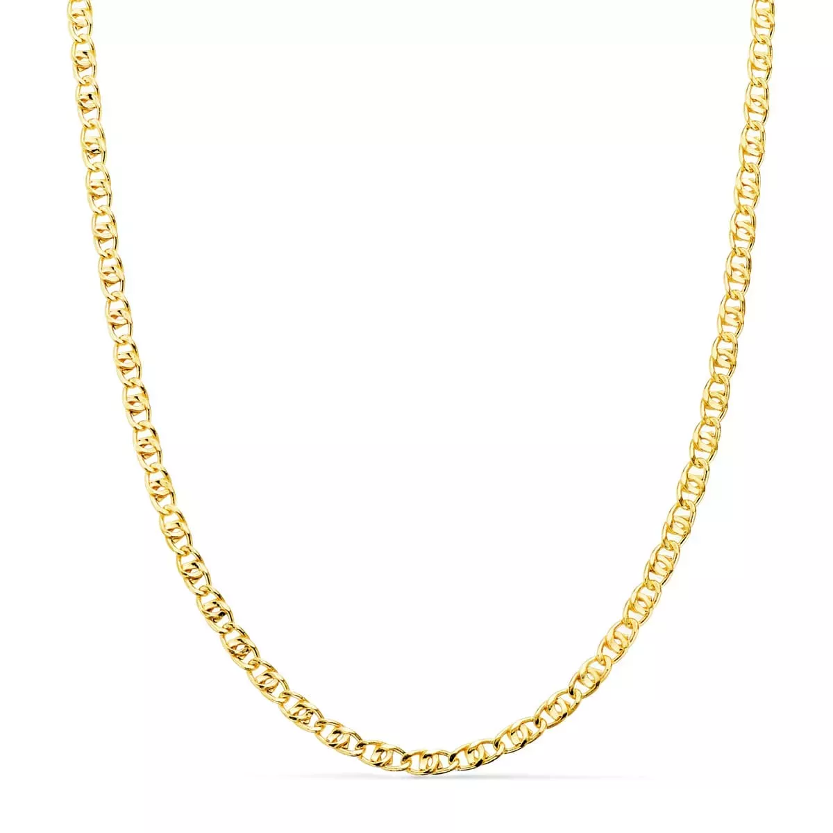 18K CADENA ORO AMARILLO ANCLA HUECA LARGO 45CM ANCHO 3 MM 4