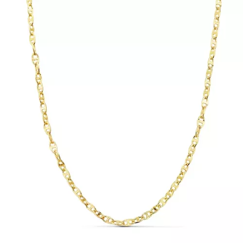 18K CADENA ORO AMARILLO ANCLA HUECA LARGO 50CM ANCHO 2.5 MM 4