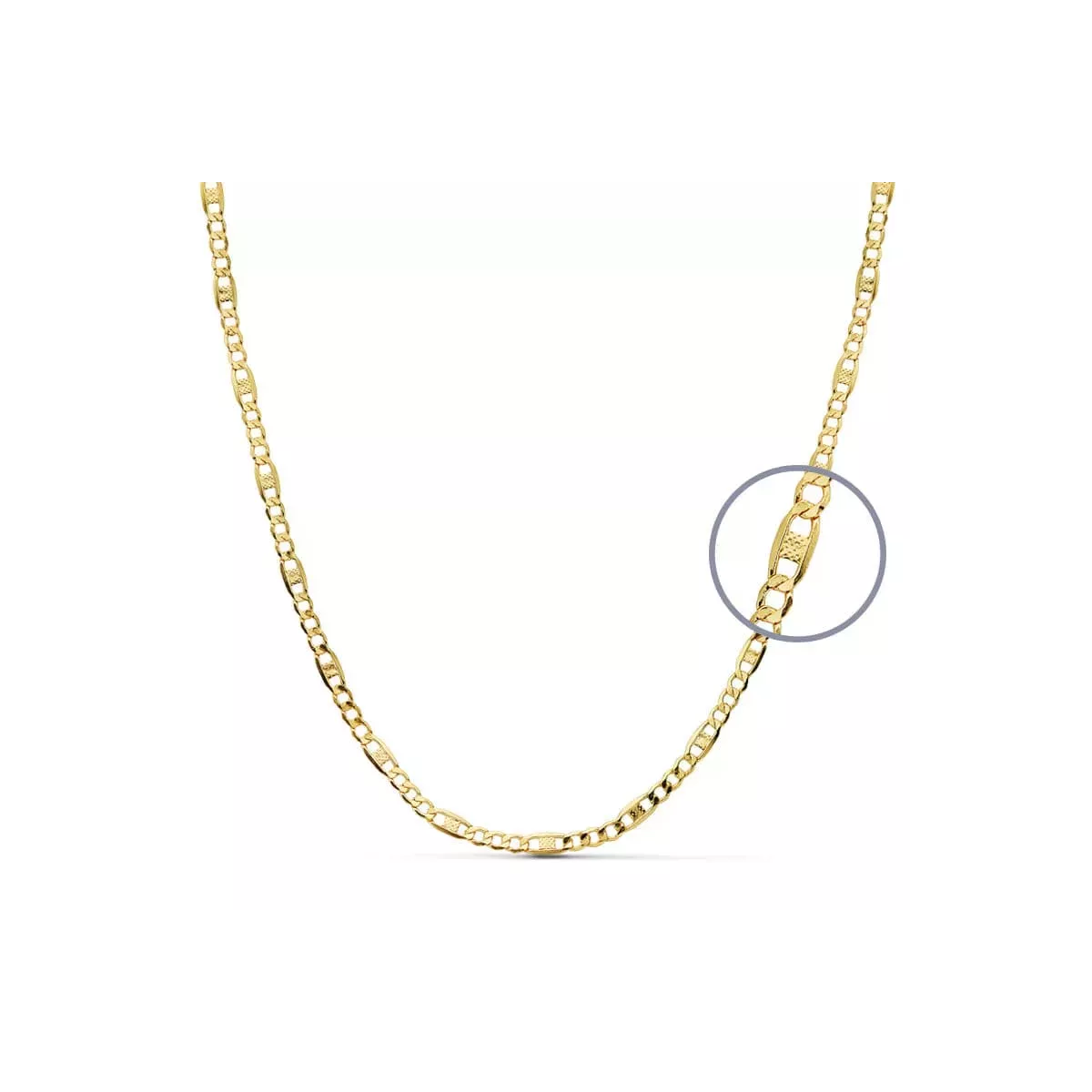 18K CADENA ORO AMARILLO CARTIER 3X1 HUECA. ANCHO: 2